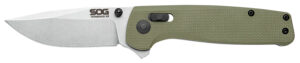 S.O.G Terminus XR folding knife, 2.95-inch clip point blade, olive drab textured G10 handle