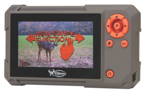 Wildgame Innovations Trail Pad Swipe handheld SD card viewer in gray and orange