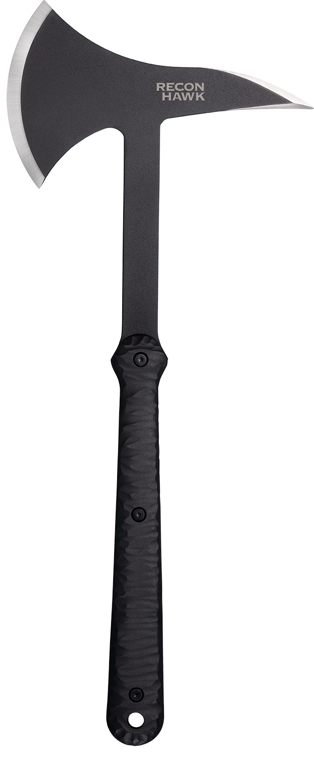 Cold Steel Demko Hawk Tomahawk with 65Mn carbon steel blade and black heavy-duty nylon handle, 17.5-inch overall