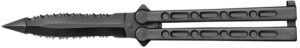 Cold Steel CS-92EAA FGX Balisong 5 inch folding knife with black Griv-Ex handle