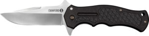 Cold Steel CS20MWCB Crawford 1 3.50" Folding Clip Point Plain 4034 SS Blade Black w/Traction Inlays GRN Handle Includes Pocket Clip