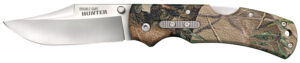 Cold Steel Double Safe Hunter folding knife, 3.5 in 8Cr13MoV clip-point blade, camo GFN handle