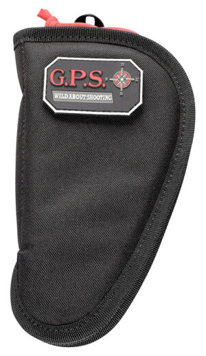 G Outdoors GPS 1004CPCB contoured black pistol case with lockable zipper, fits 4-inch barrel or less