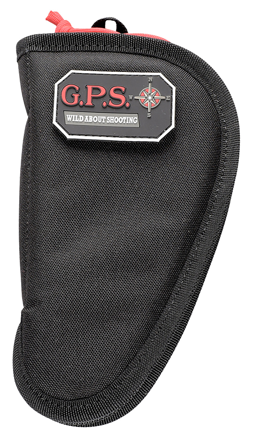 G Outdoors GPS 1004CPCB contoured black pistol case with lockable zipper, fits 4-inch barrel or less