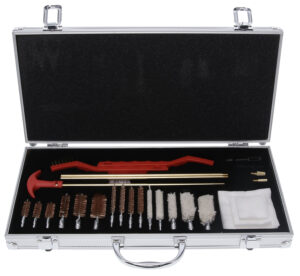 Birchwood Casey PGCK 27-piece premium multi-caliber cleaning kit in silver with hard case