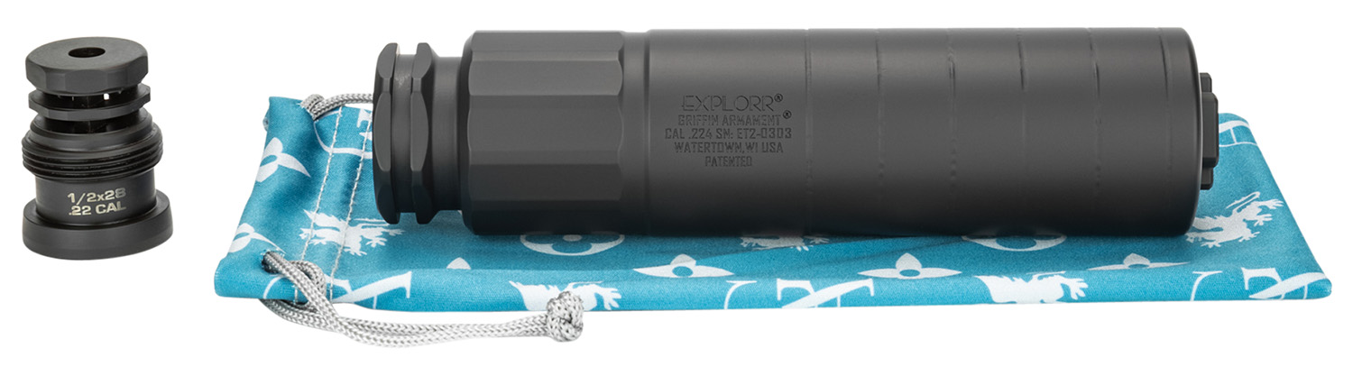 Griffin Armament EXPLORR 22 suppressor 6.0 inch overall length 17-4PH stainless