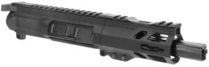 TacFire BU9MM4 Pistol Upper Assembly  9mm Luger 4" Black Nitride Barrel 7075-T6 Aluminum Black Anodized Receiver M-LOK Handguard for AR-Platform