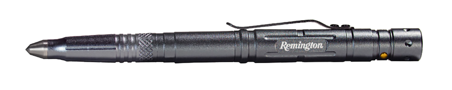 Remington Sportsman Tactical Pen 15678 metal gray with Remington logo and multi-tool features