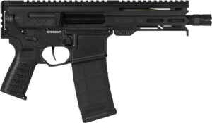 CMMG Dissent Mk4 pistol 5.56x45mm 6.50in Black Cerakote profile