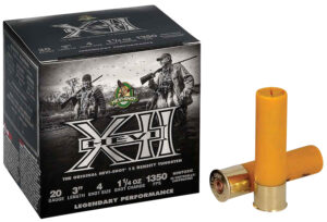HEVI-Shot HEVI-XII 20 Gauge 3 inch 1 1/4 oz Size 4 tungsten shotshell box