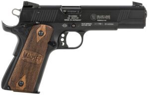BLG Mauser 1911 rimfire .22 LR 5 inch pistol with walnut grips