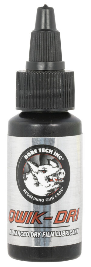 Bore Tech Qwik-Dri 1 oz dry film lubricant bottle with dropper tip