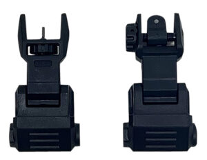 NCStar VG167 black high-profile flip-up front and rear Picatinny sights in polymer