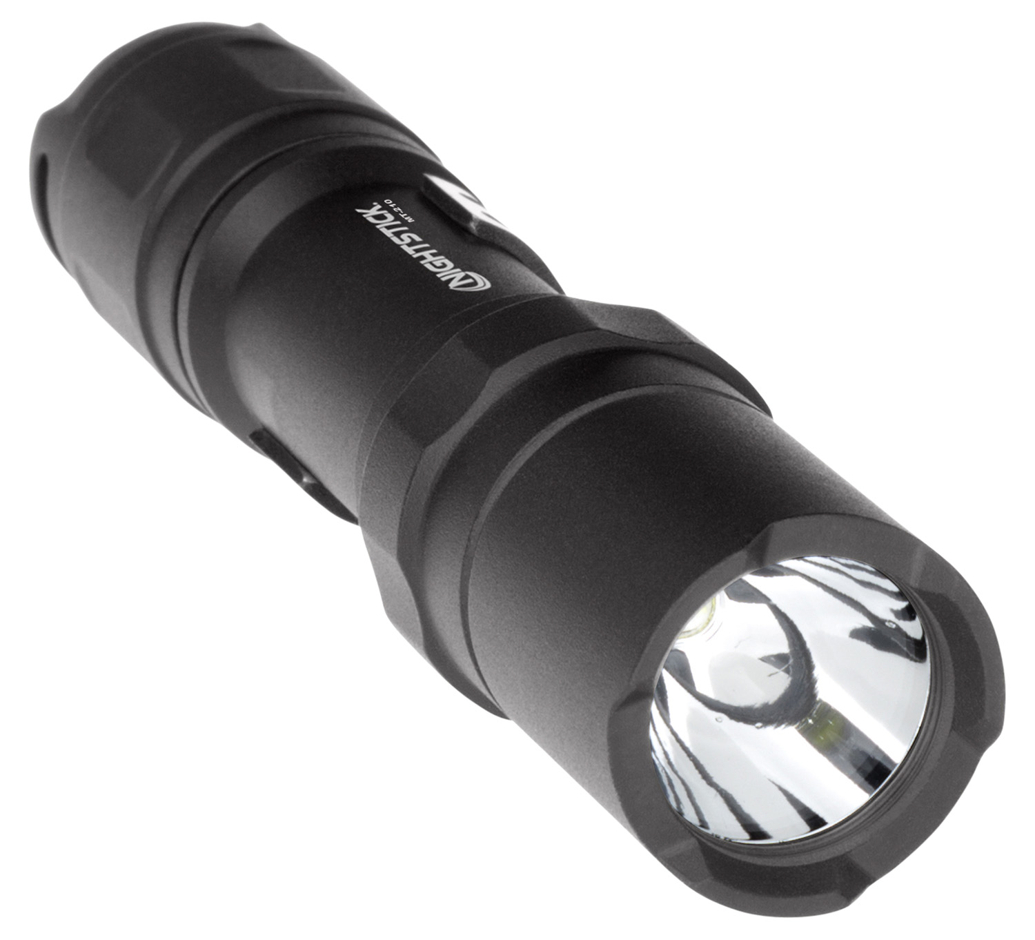 Nightstick MT210 Mini-TAC Pro black anodized AA flashlight with removable pocket clip