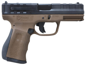 Citadel Centurion CP9 9mm compact handgun with 4-inch barrel and bronze polymer frame