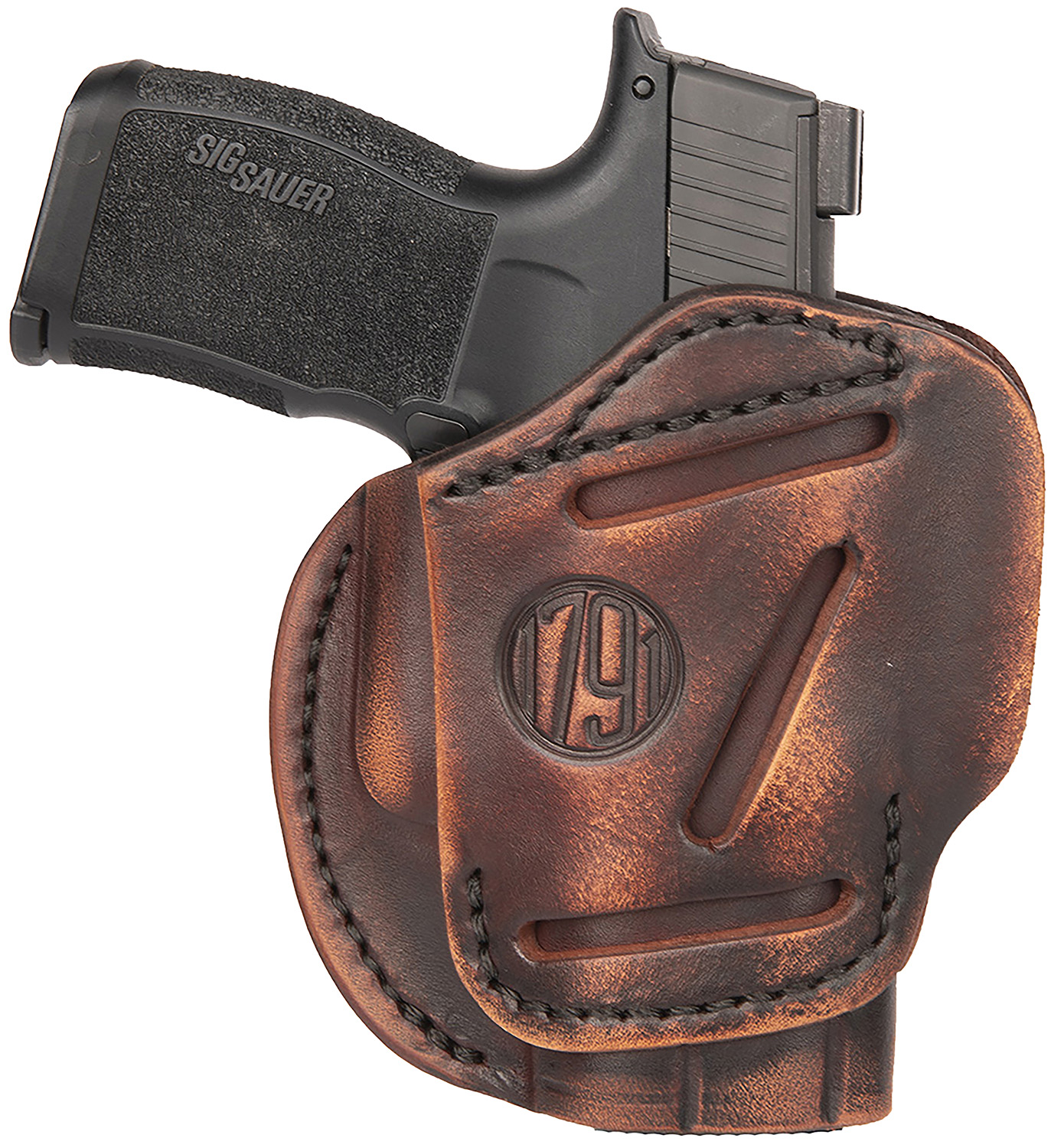 1791 Gunleather 3-Way Size 02 vintage leather belt loop holster, ambidextrous