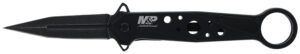 Smith & Wesson M&P folding dagger knife with black handle and 8Cr13MoV blade