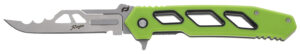 Schrade Isolate Enrage 8 replaceable-blade knife with 3-inch scalpel 420A steel blade and green non-slip handle