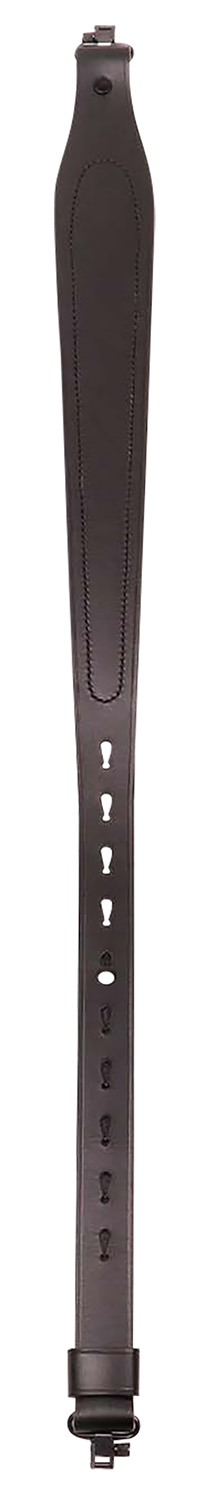 Galco RS19B black Latigo leather no-slip adjustable rifle sling with gripper pad