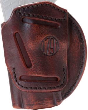 1791 Gunleather 4-Way Size 06 Vintage Leather Belt Clip Holster Right Hand compatible with Glock 21 and Walther PDP