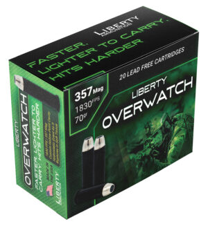 Liberty Ammunition LAOW357701830 OverWatch  357Mag 70gr Open Cavity Design 20 Per Box/50 Case