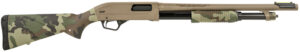 Winchester SXP Defender 12ga 18in Flat Dark Earth woodland camo pump shotgun side view