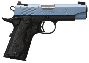 Browning 1911 Black Label Compact .22 LR pistol 3.63 inch barrel Polar Blue Cerakote