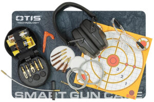 Otis GFNSB1 shooting bundle with cleaning kit, 26 dB earmuffs, eye protection and targets