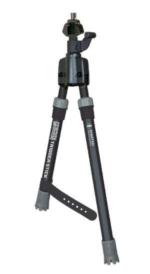 Primos Trigger Stick Short bipod black with Spartan Magnetic Attachment 12-16.5 inches