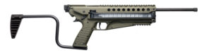 KelTec R50 green receiver semi-auto carbine with folding stock and threaded 16.1 inch barrel