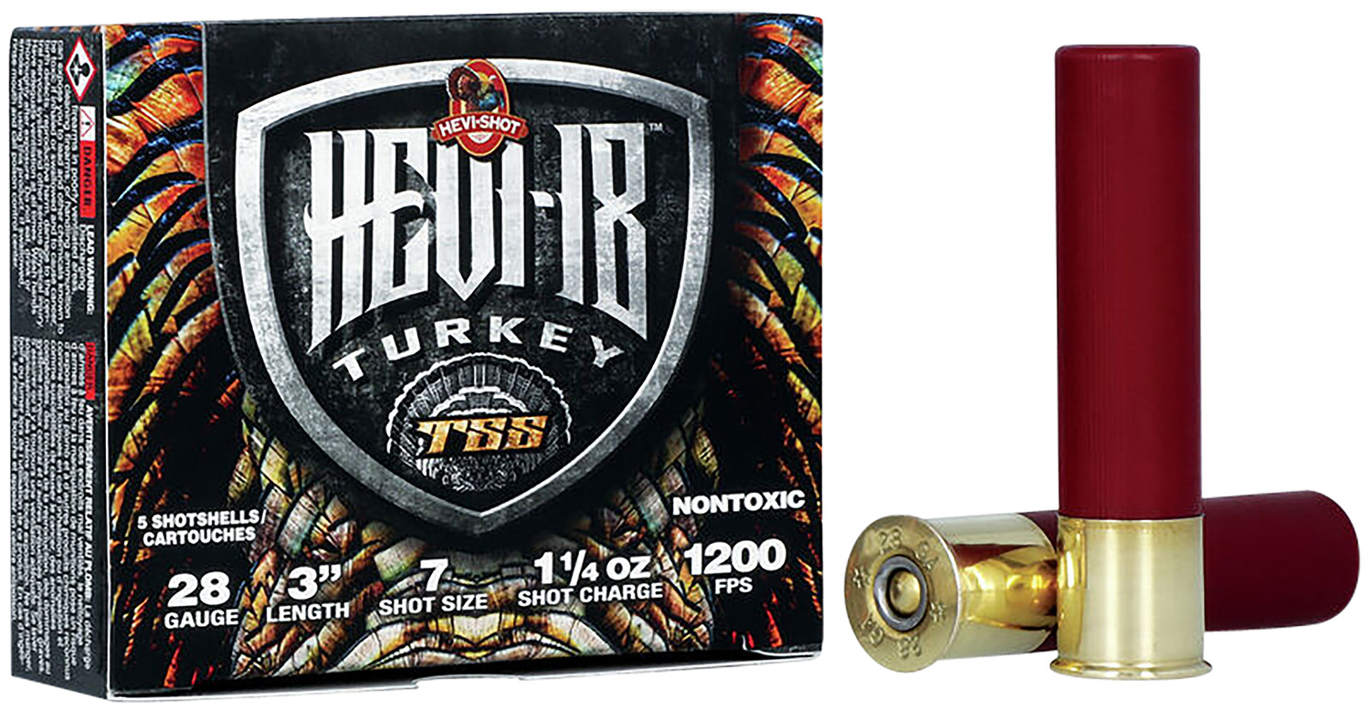 HEVI-Shot HEVI-18 TSS Turkey 28ga 3in 1-1/4oz #7 shotshell box