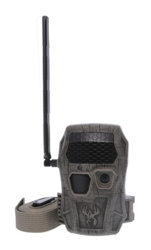 Wildgame Innovations Encounter XT cellular trail camera with antenna and mounting strap