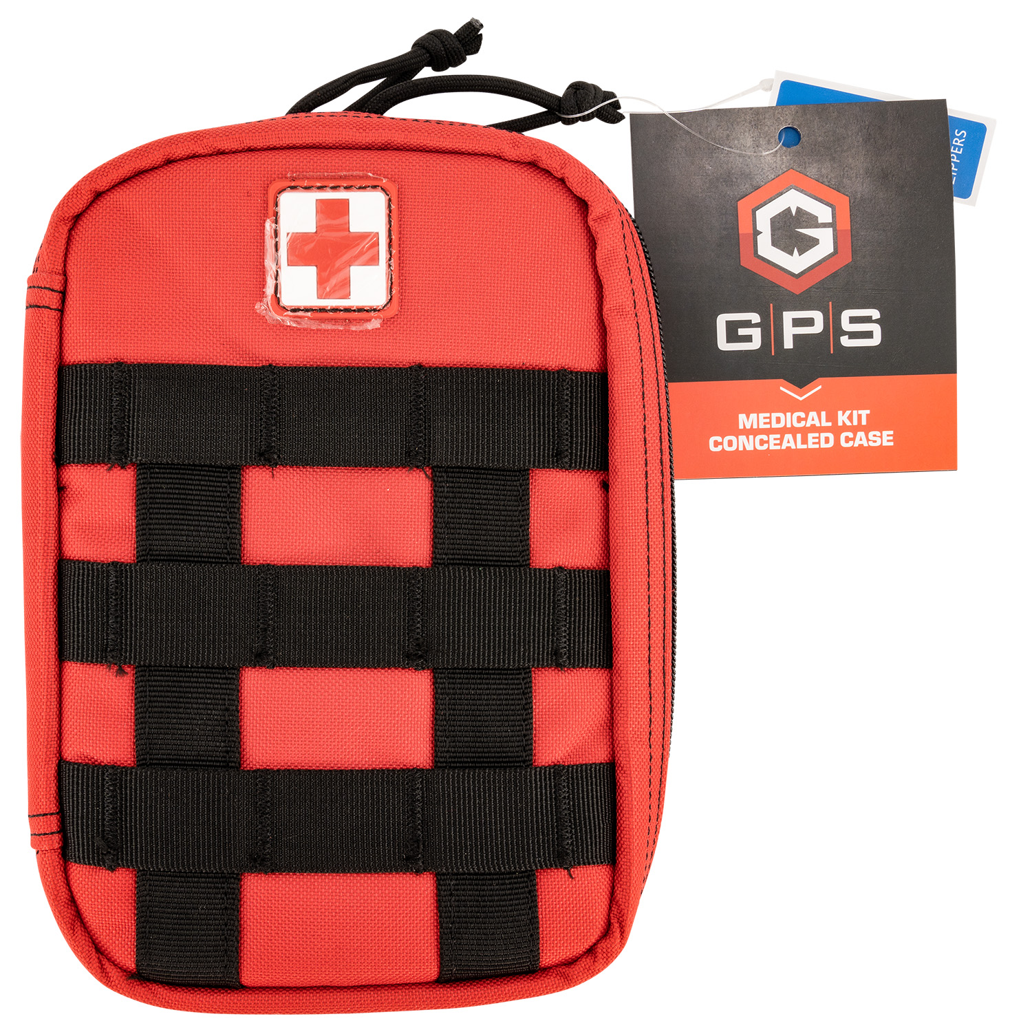G*Outdoors MEDCKITRD medical-style concealed case in red, holds 1 handgun, double-locking zippers