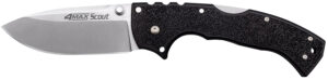 Cold Steel CS62RQZ 4-Max Scout folding knife with 4-inch stonewashed blade and black handle