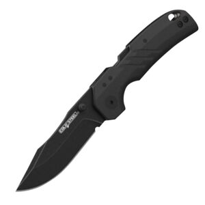 Cold Steel Engage 3-inch clip point folding knife, AUS-10A blade, black GFN handle