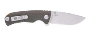 S.O.G Tellus ATK folding knife 3.50in Cryo 440C blade Olive Drab GRN handle