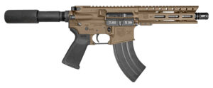 Diamondback DB15 7.62x39 with 7-inch barrel, 6-inch M-LOK handguard, FDE finish