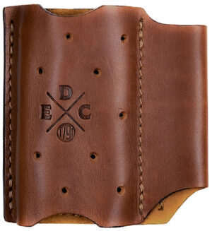 1791 Gunleather Action Clip Duo in Chestnut leather with metal belt clip