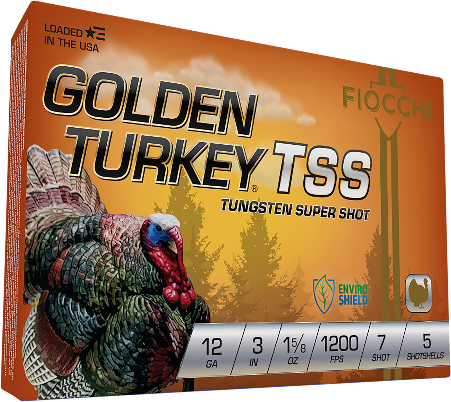 Fiocchi Golden Turkey TSS 12ga 3in 1-5/8oz #7 5rd Box - Alexander's