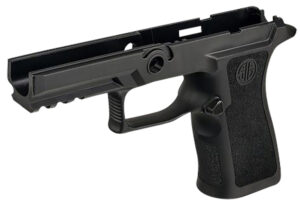 Sig Sauer P320 XSeries Carry large black polymer grip module, front angle