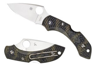 Spyderco Dragonfly 2 Zome green textured FRN folding knife with 2.30-inch VG-10 blade