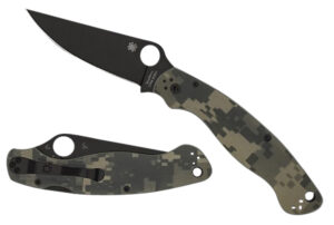 Spyderco Military 2 folding knife, 4" CPM S30V blade, digital camo G-10 handle