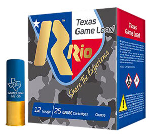 Rio Ammunition Texas Game Load 12 gauge 2-3/4 inch 1-1/4 oz #8 shotshell box