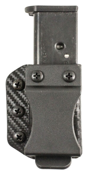 DeSantis Persuader Kydex magazine pouch, black, belt clip, IWB/OWB carry, compatible with Glock 43 and M&P Shield