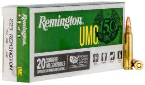 Remington Ammunition 23812 UMC  223Rem 50gr Jacketed Hollow Point 20 Per Box/10 Case