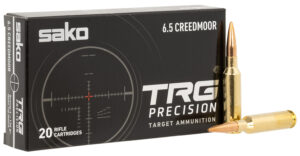 Sako 6.5 Creedmoor 136gr TRG Precision ammunition, brass case, 20 per box