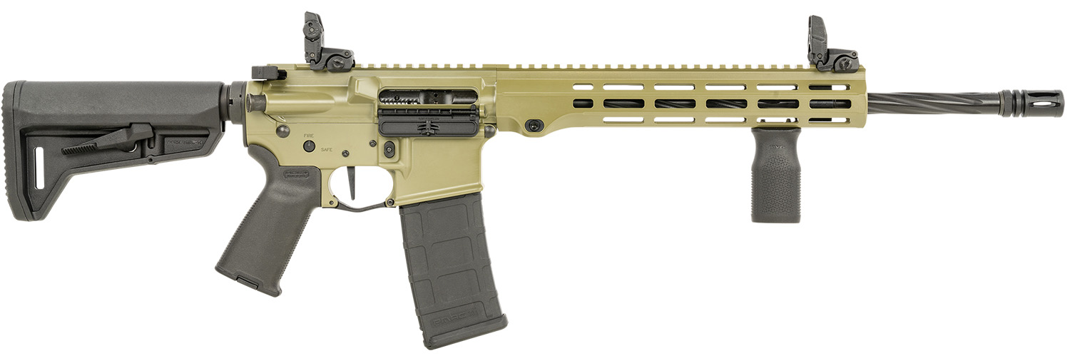 Maxim Defense MD15L 16-inch fluted barrel rifle in Bazooka Green with Magpul furniture