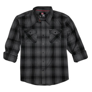 HORIZON DESIGN Hornady Gear 32225 flannel shirt 2XL gray/black front view