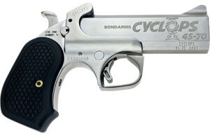 Bond Arms Cyclops .45-70 4.25-inch stainless single-shot handgun with leather holster