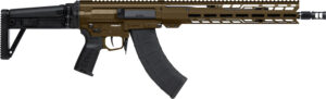 CMMG Dissent 7.62x39 14.3-inch rifle in Cerakote Midnight Bronze with folding stock